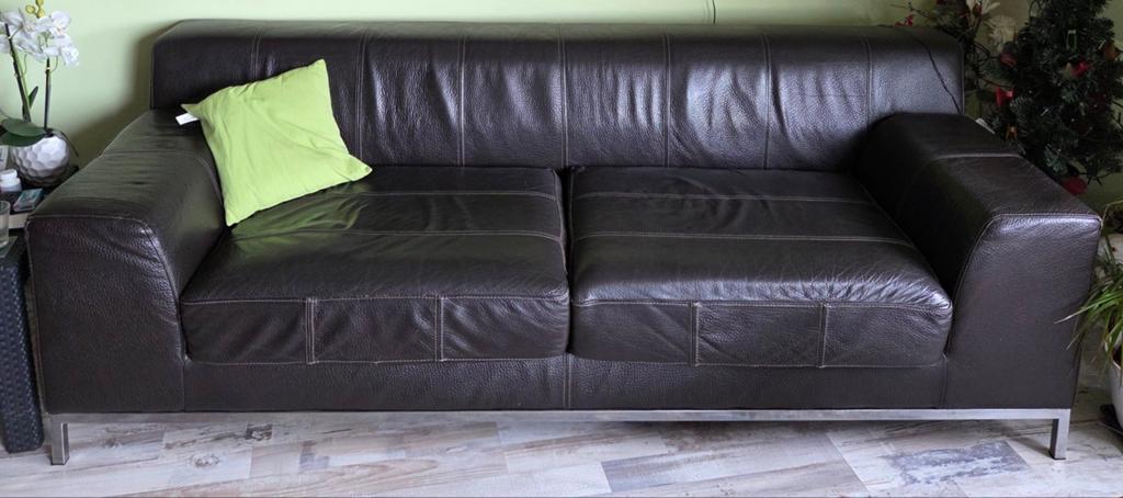Gratis Leren bank, Ophalen, Gebruikt, Minder dan 75 cm, Driepersoons