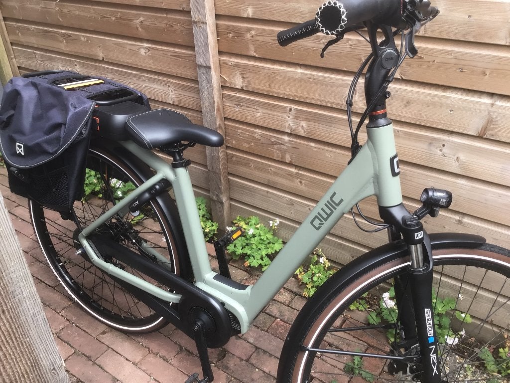 Elektrische fiets, QWIC, Fietsen en Brommers, Fietsen | Dames | Damesfietsen, Zo goed als nieuw, Overige merken, Minder dan 47 cm