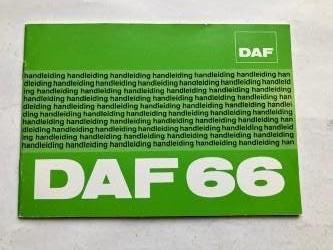 Handleiding/Instructieboekje     Daf  66       1974       NL, Ophalen of Verzenden