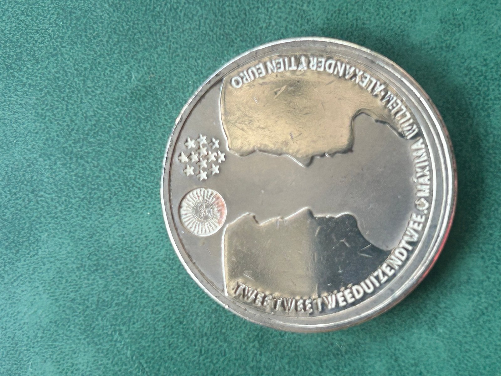 Herdenkingsmunt Beatrix, Willem-Alexander en Máxima, Ophalen of Verzenden, Koningin Beatrix, Euro's, Losse munt