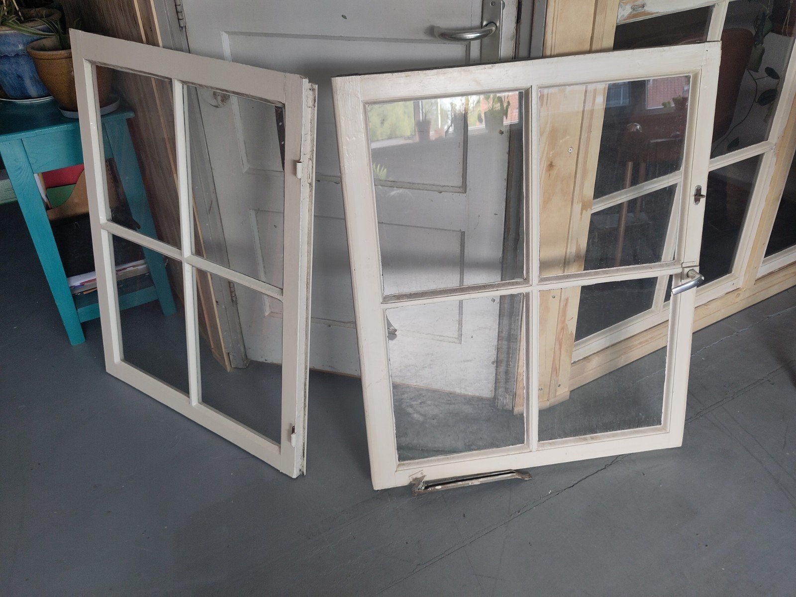 Enkelglas raampjes zonder kozijn 80x100cm, Ophalen, Minder dan 80 cm, Gevelraam of Ruit