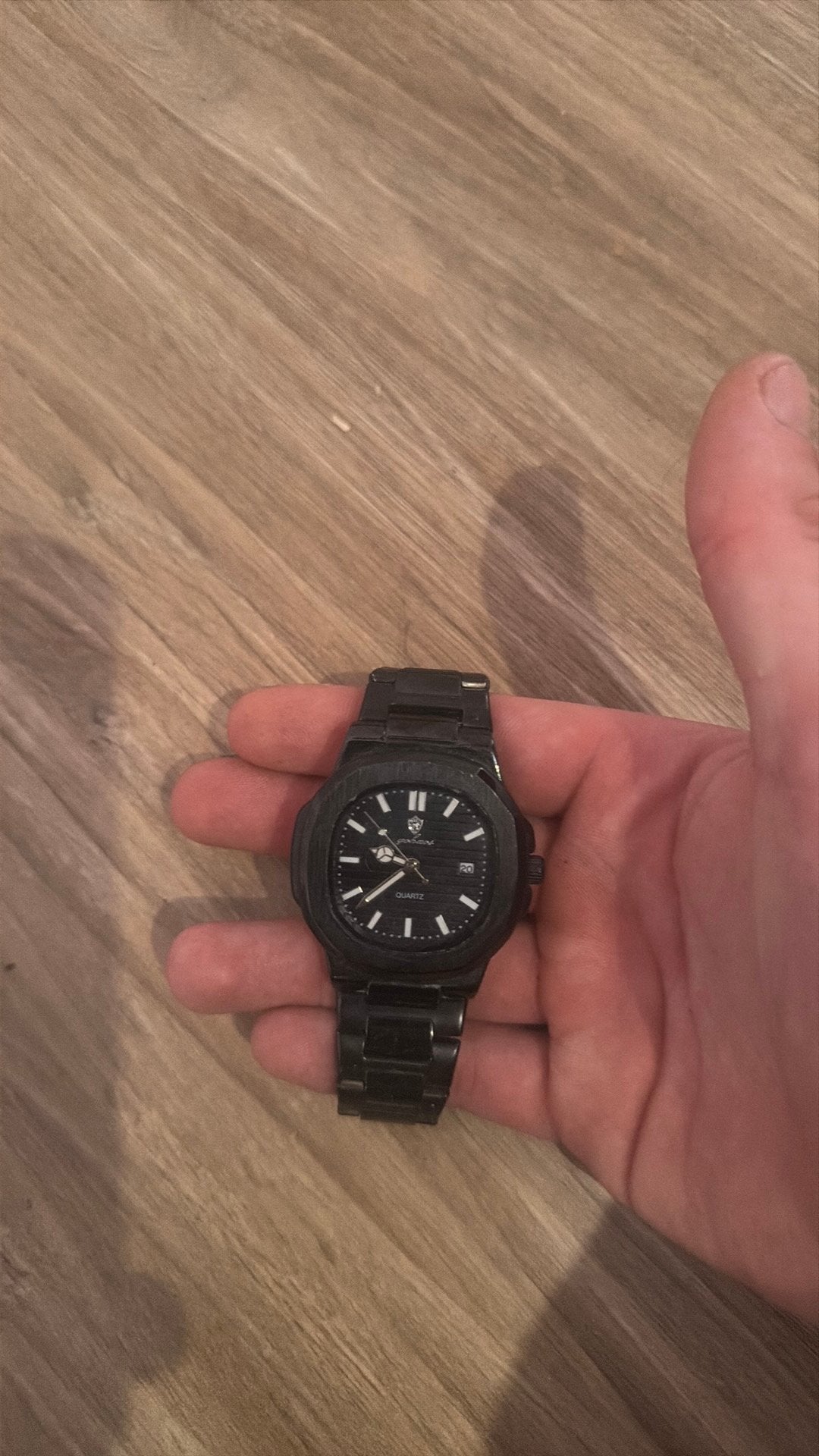 gohuos horloge Lemanor Black, Ophalen of Verzenden, Zo goed als nieuw, Overige merken