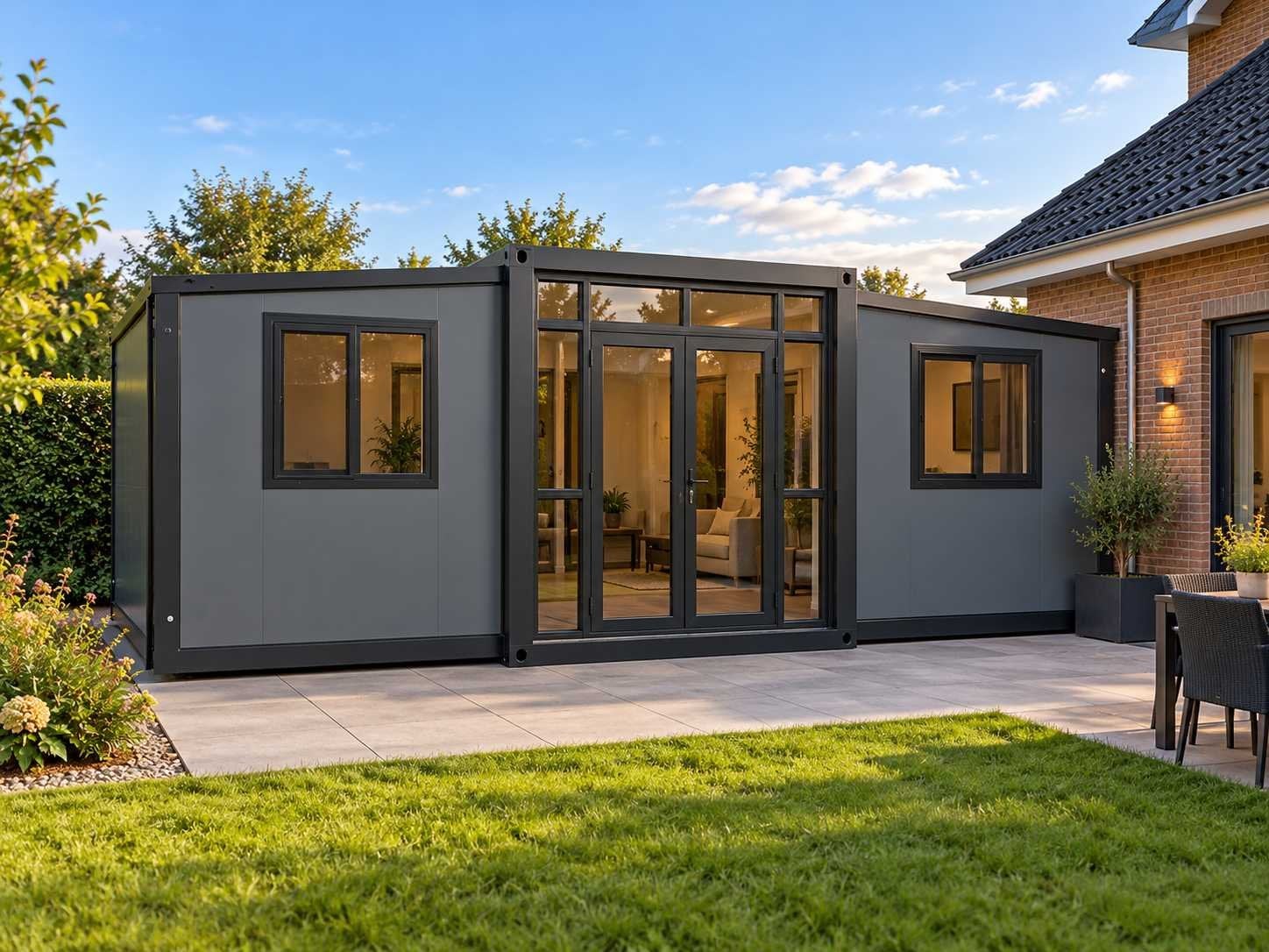 Rhino Houses 18 m2 slaapkamer, badkamer en keuken Tiny house