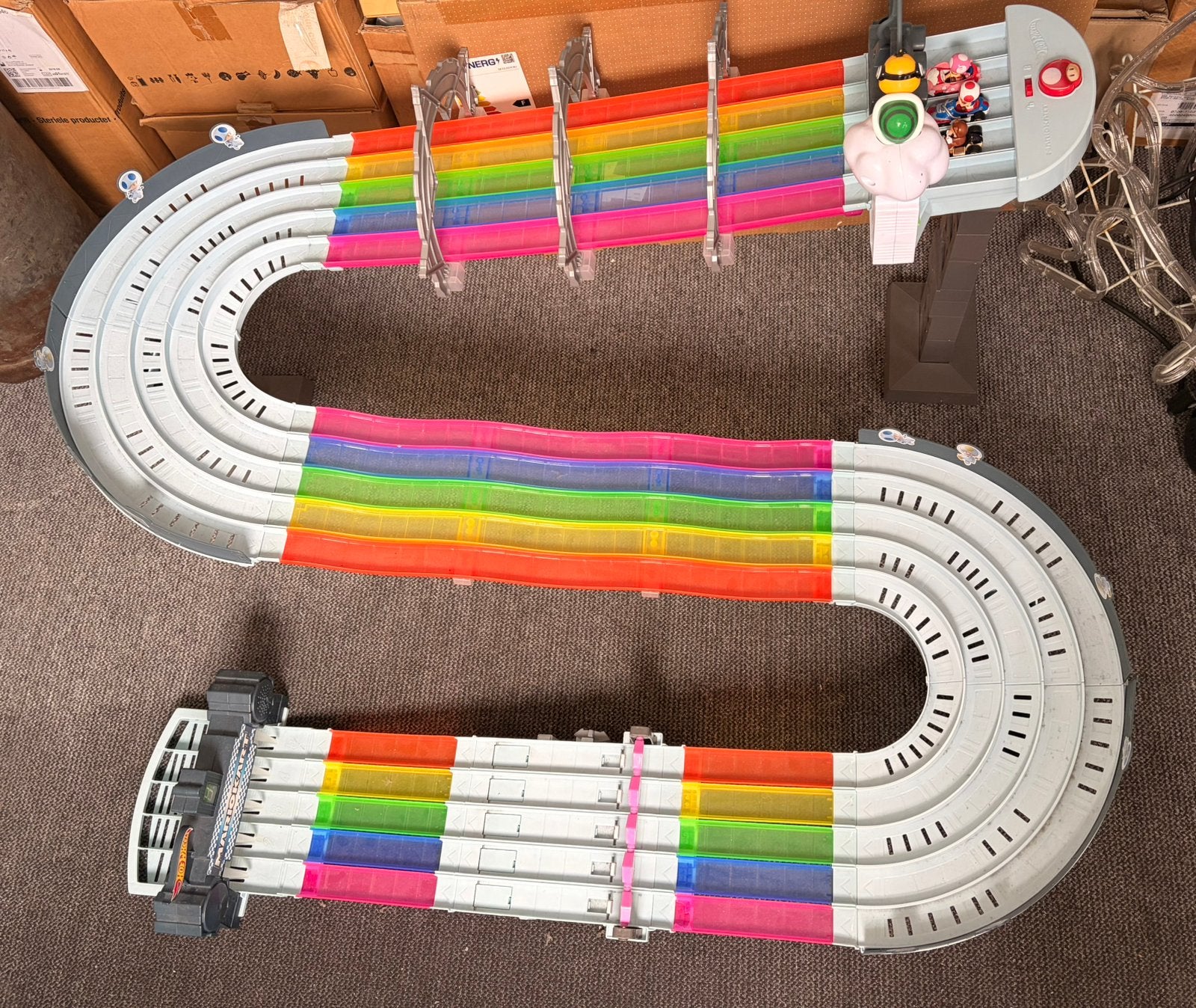 Hot Wheels Mario kart racebaan, Ophalen, Zo goed als nieuw, Handmatig, Hot Wheels