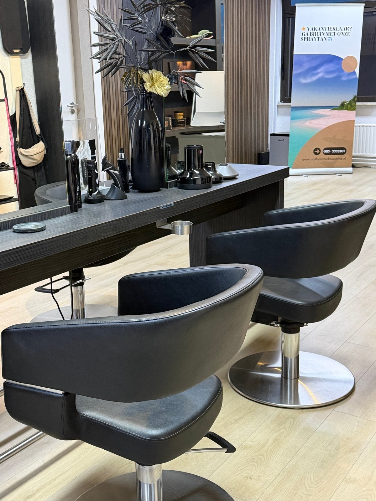 Complete kapsalon inventaris: stoelen, spiegels, en meer, Ophalen