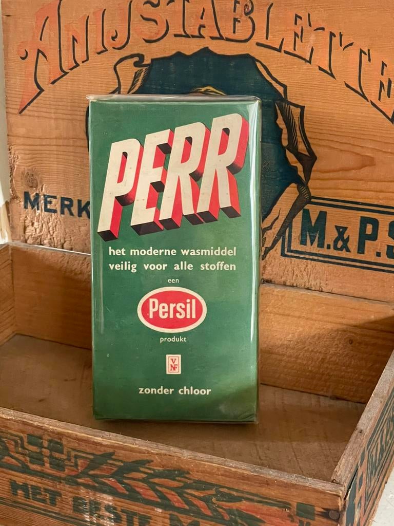Brocante oude volle verpakking PERR PERSIL, Ophalen of Verzenden