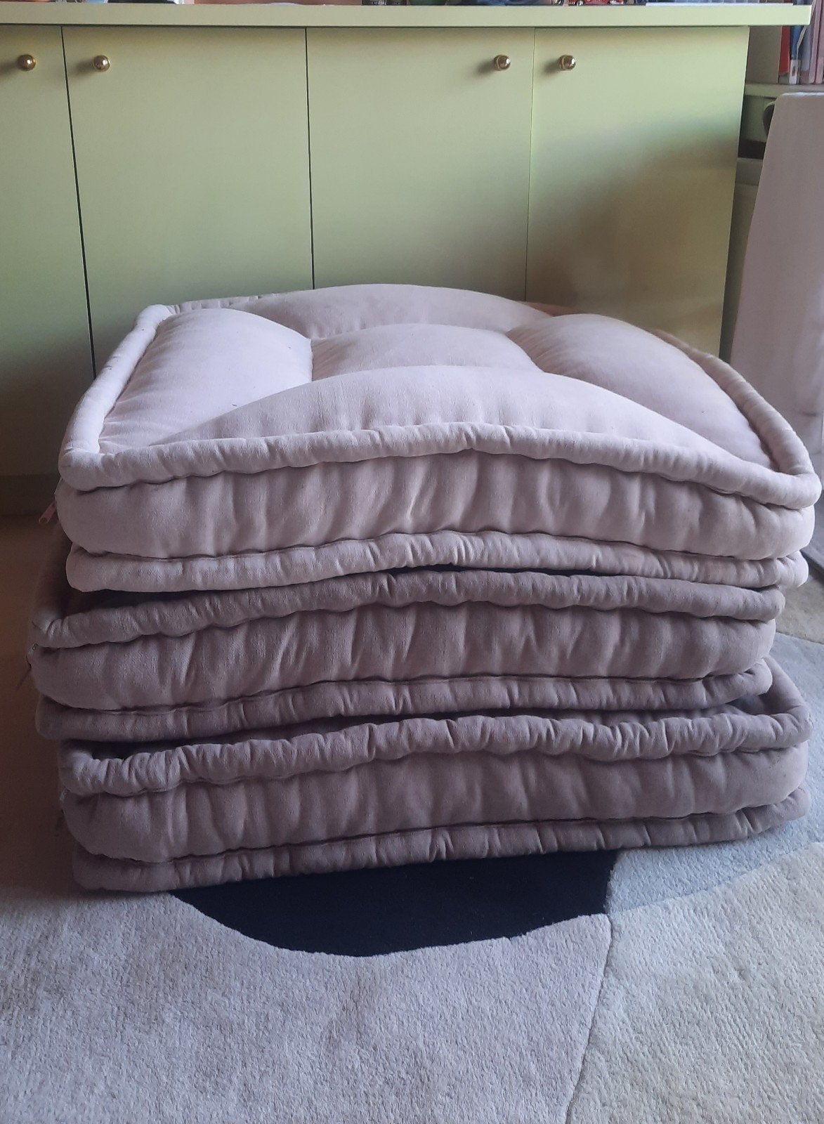 Coco-mat, 3x vloerkussen Takis, 80 x 80 x 17, zgan, Ophalen, Vierkant, 75 tot 100 cm, Zo goed als nieuw