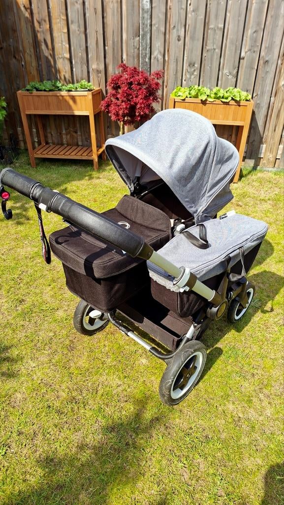 Bugaboo Donkey 2 Duo kinderwagen - Grijs/Zwart, Ophalen, Gebruikt, Bugaboo, Combiwagen
