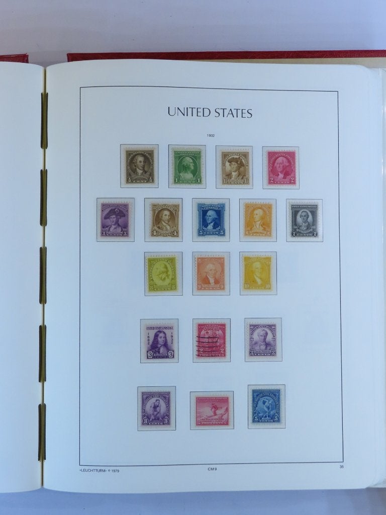 USA in LEUCHTTURM - met betere zegels - (E765) - 2/2 -, Ophalen of Verzenden, Buitenland