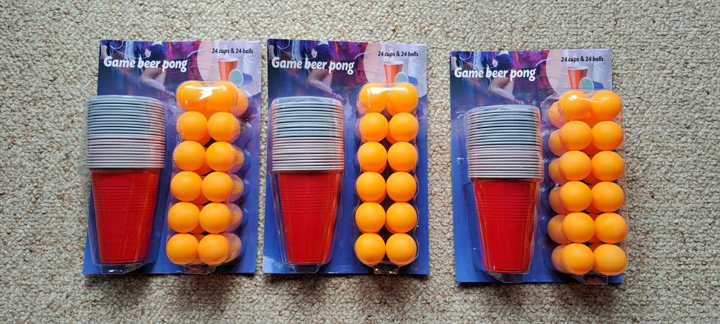 Beer Pong, 3 sets, Ophalen, Nieuw, Feestartikel, Verjaardag