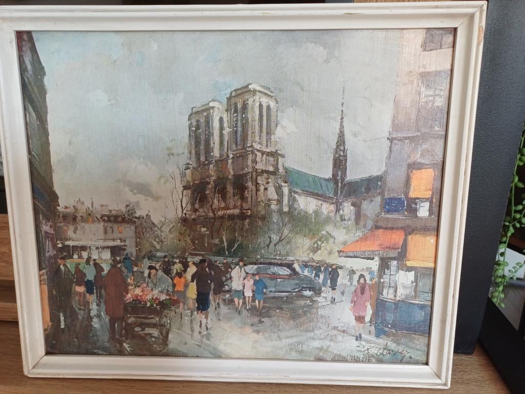 Schilderij Notre Dame Parijs, Ophalen of Verzenden