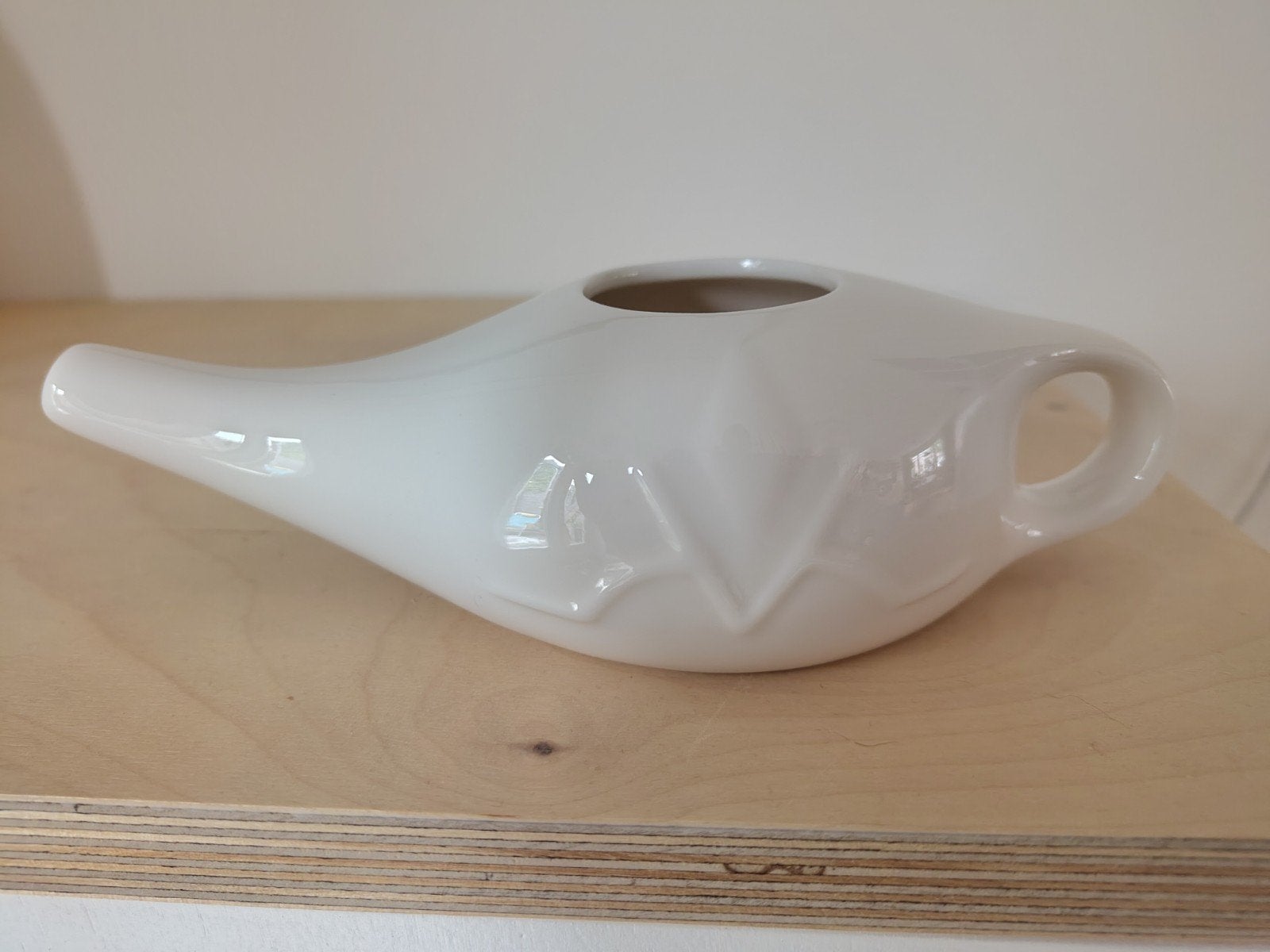Nieuw! Neti pot - Neuskannetje - Keramisch - Nasal cleansing, Ophalen of Verzenden, Wit