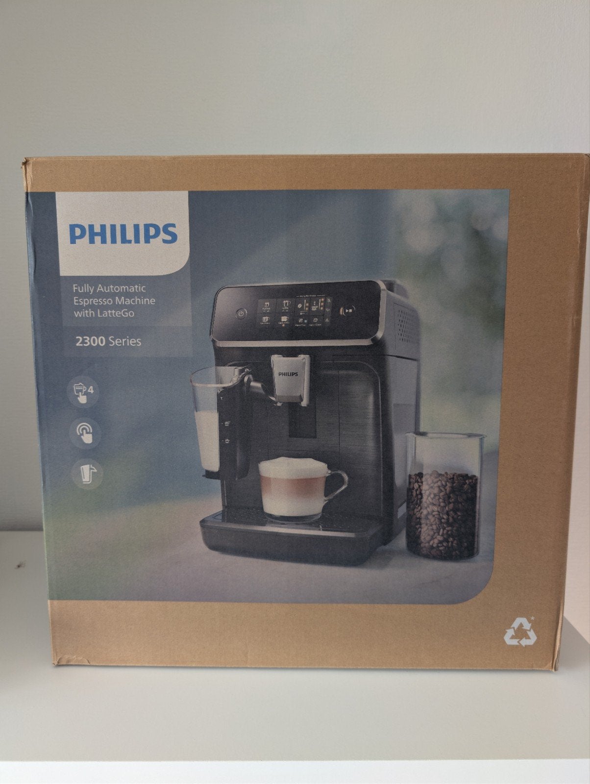 Philips 2330/10 Volautomatische koffiemachine, Witgoed en Apparatuur, Afneembaar waterreservoir, 10 kopjes of meer, Nieuw, Combi