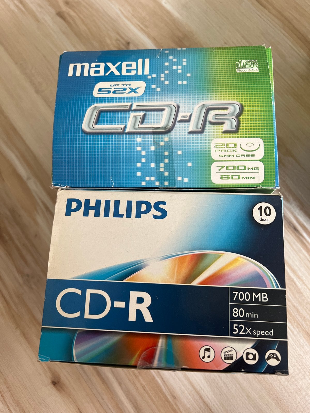 Maxell en Philips CD-R schijven - 19 + 10 stuks, Ophalen of Verzenden, Nieuw, Cd, Op spindel