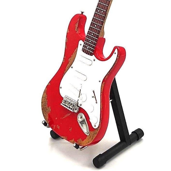 Maneskin rode miniatuur gitaar van hout mini guitar deco, Info@deconoord.nl, Deco Noord, Nieuw, Ophalen of Verzenden