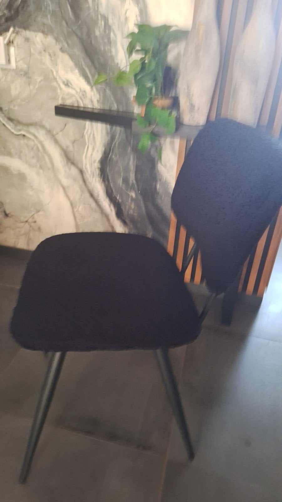 LABEL51 TED  6 Eetkamerstoelen Zwart Teddy - Nieuw in doos, Ophalen, Modern, Industrieel, Zwart, Nieuw