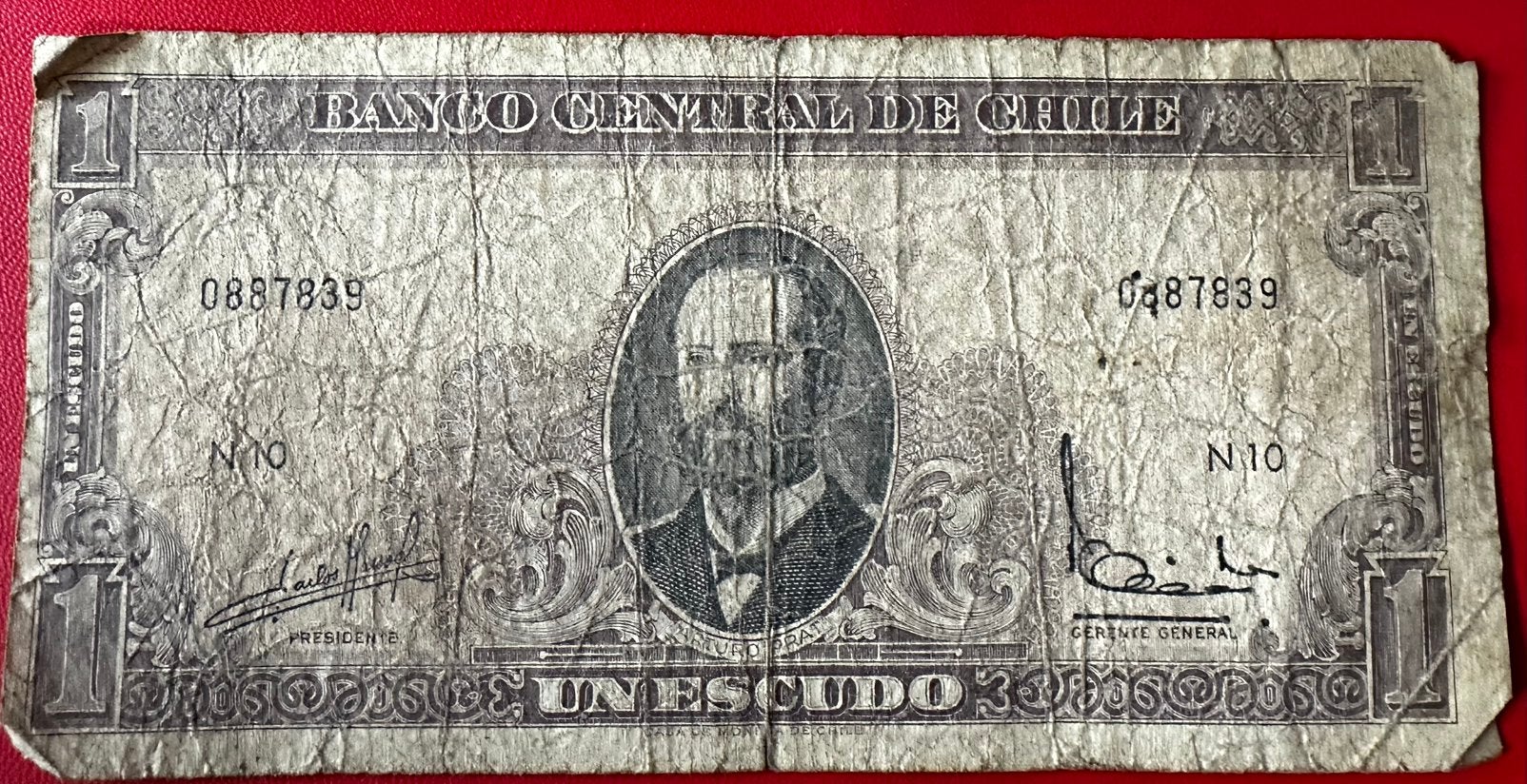 1 Escudo bankbiljet uit Chili - 1962/1975, Ophalen of Verzenden, Zuid-Amerika