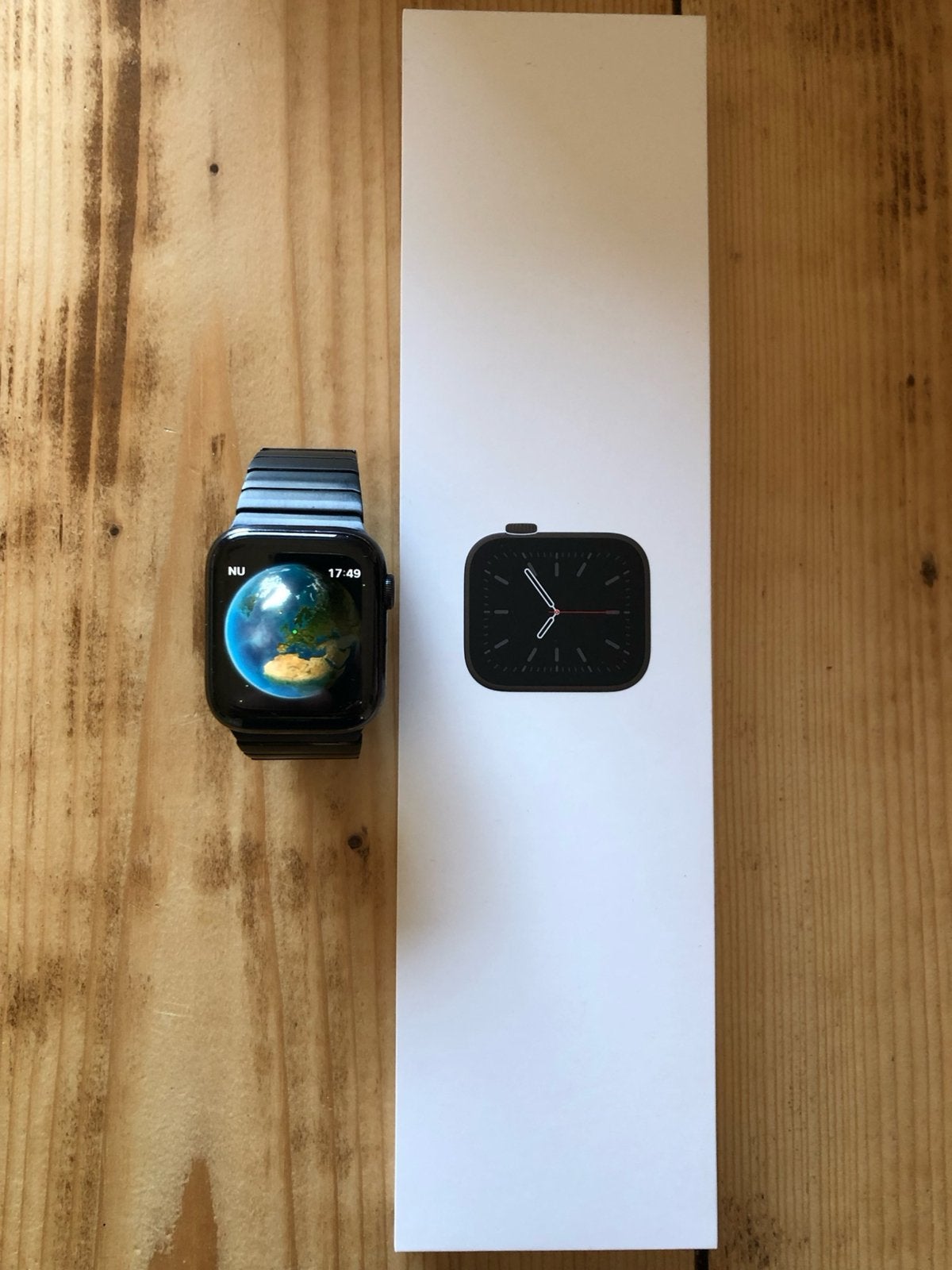 Apple Watch Series 6 stainless steel RVS Cellular + GPS 44mm, Zwart, IOS, Ophalen of Verzenden, Zo goed als nieuw