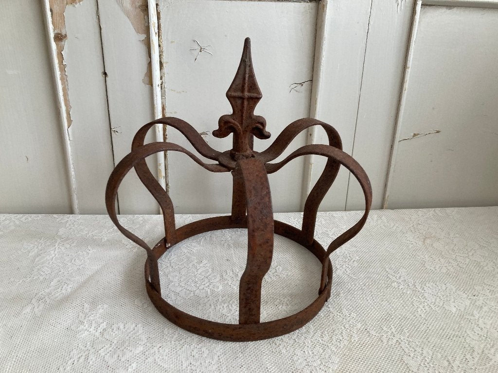 Brocante oude ijzeren kroon, Ophalen of Verzenden