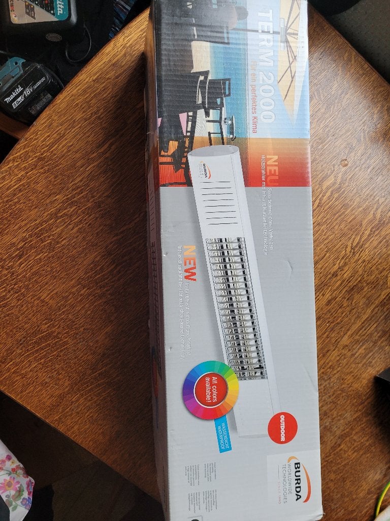 Burda Term 2000 straalkachel met infraroodgolftechnologie, Elektrisch, Plafond, ., Nieuw