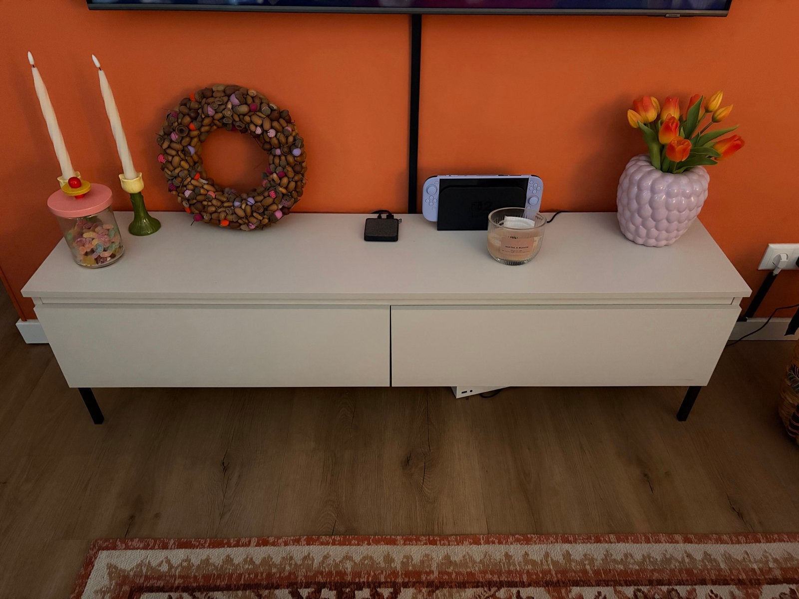 TV-meubel - 150 cm, Ophalen, Overige materialen, 100 tot 150 cm, Zo goed als nieuw