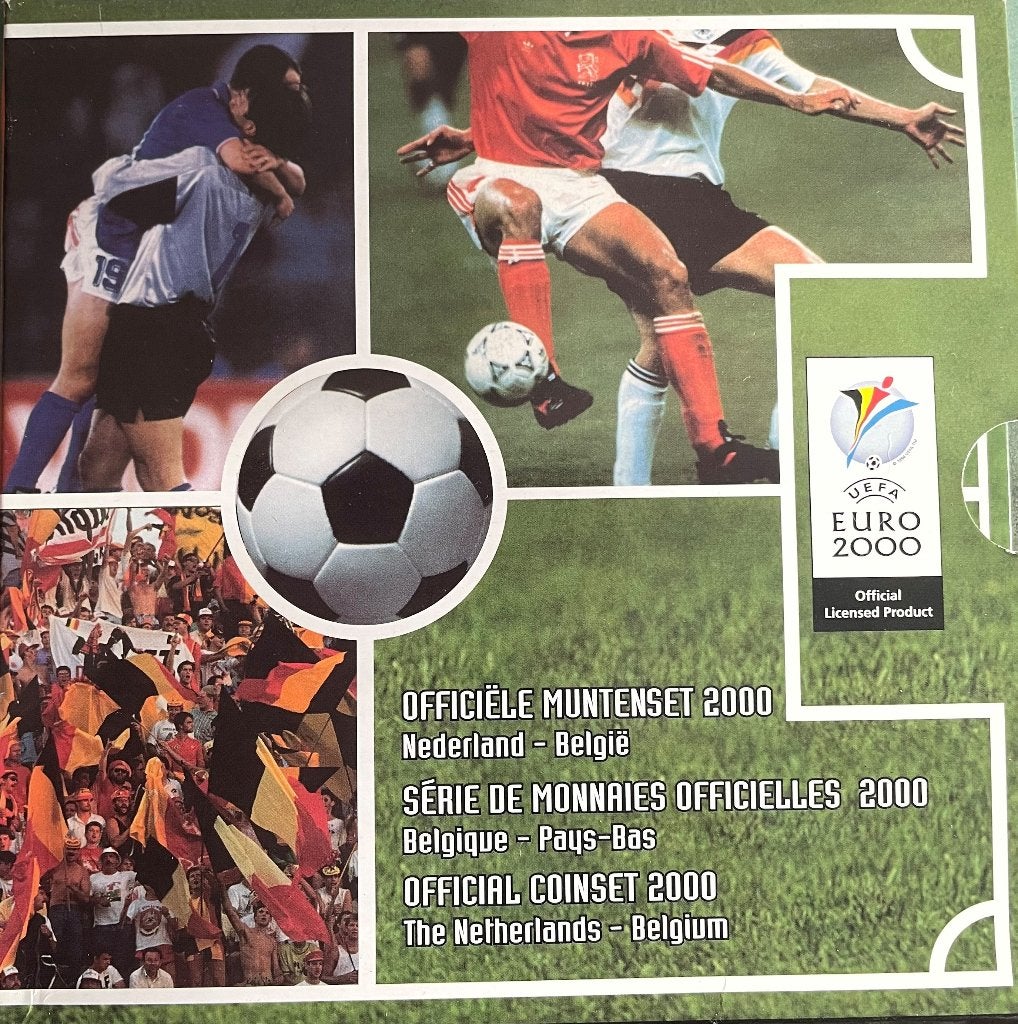Officiële muntset EK voetbal 2000, Postzegels en Munten, Ophalen of Verzenden, Koningin Beatrix, Overige waardes, Setje
