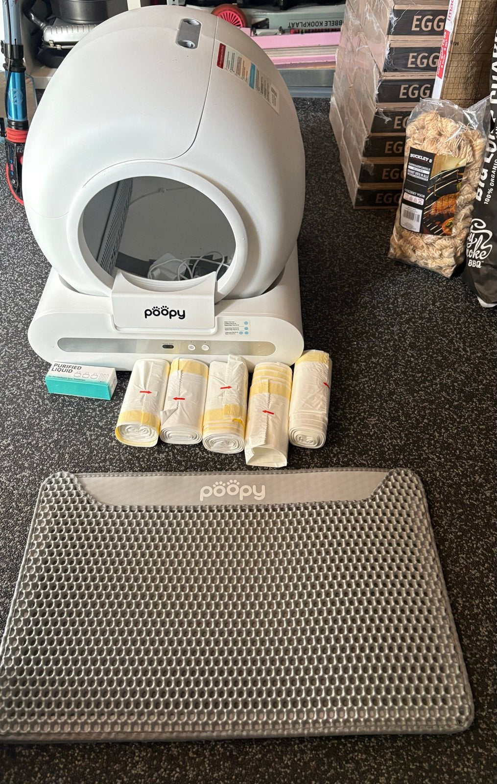 Poopy elektrische kattenbak, Ophalen of Verzenden, Zelfreinigend, Gebruikt, Open