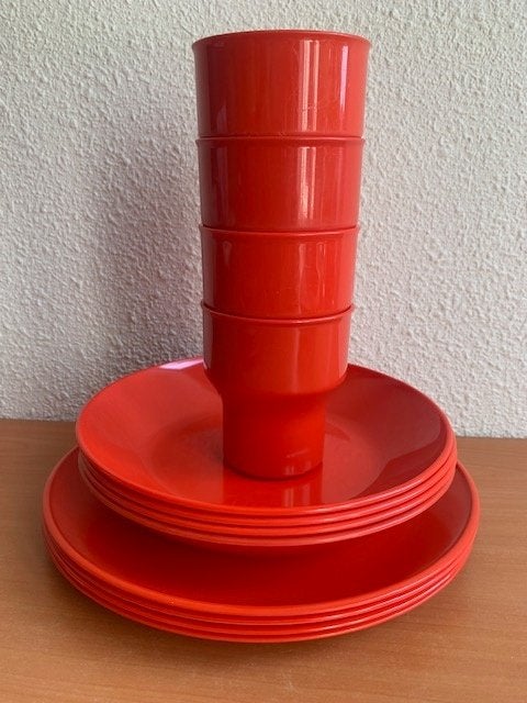 Mepal Kopenhagen: 4-p. servies #3 (retro/vintage), Lochem, Ophalen of Verzenden, Zo goed als nieuw, Mepal
