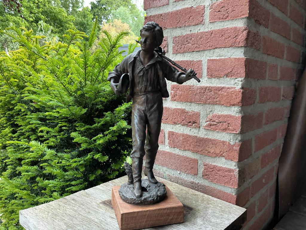 Bronzen beeld door Ernest Rancoulet, Ophalen of Verzenden, Zo goed als nieuw