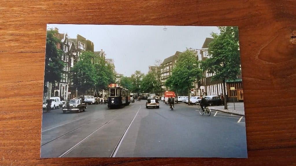 Foto TRAM GVB Amsterdam 469 Nieuwezijds Voorburgwal, Verzamelen, Verzenden, Gebruikt, Tram, Overige typen