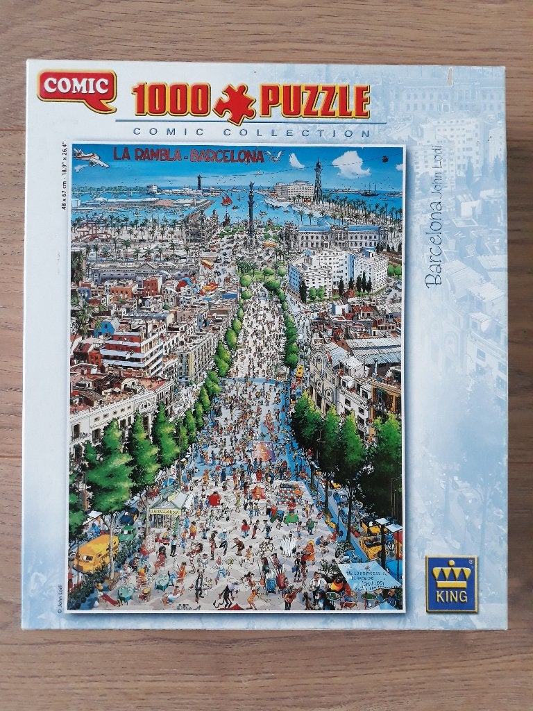 Legpuzzel Comic Collection 'Barcelona' 1000 stukjes King, Ophalen of Verzenden, 500 t/m 1500 stukjes, Zo goed als nieuw, Legpuzzel