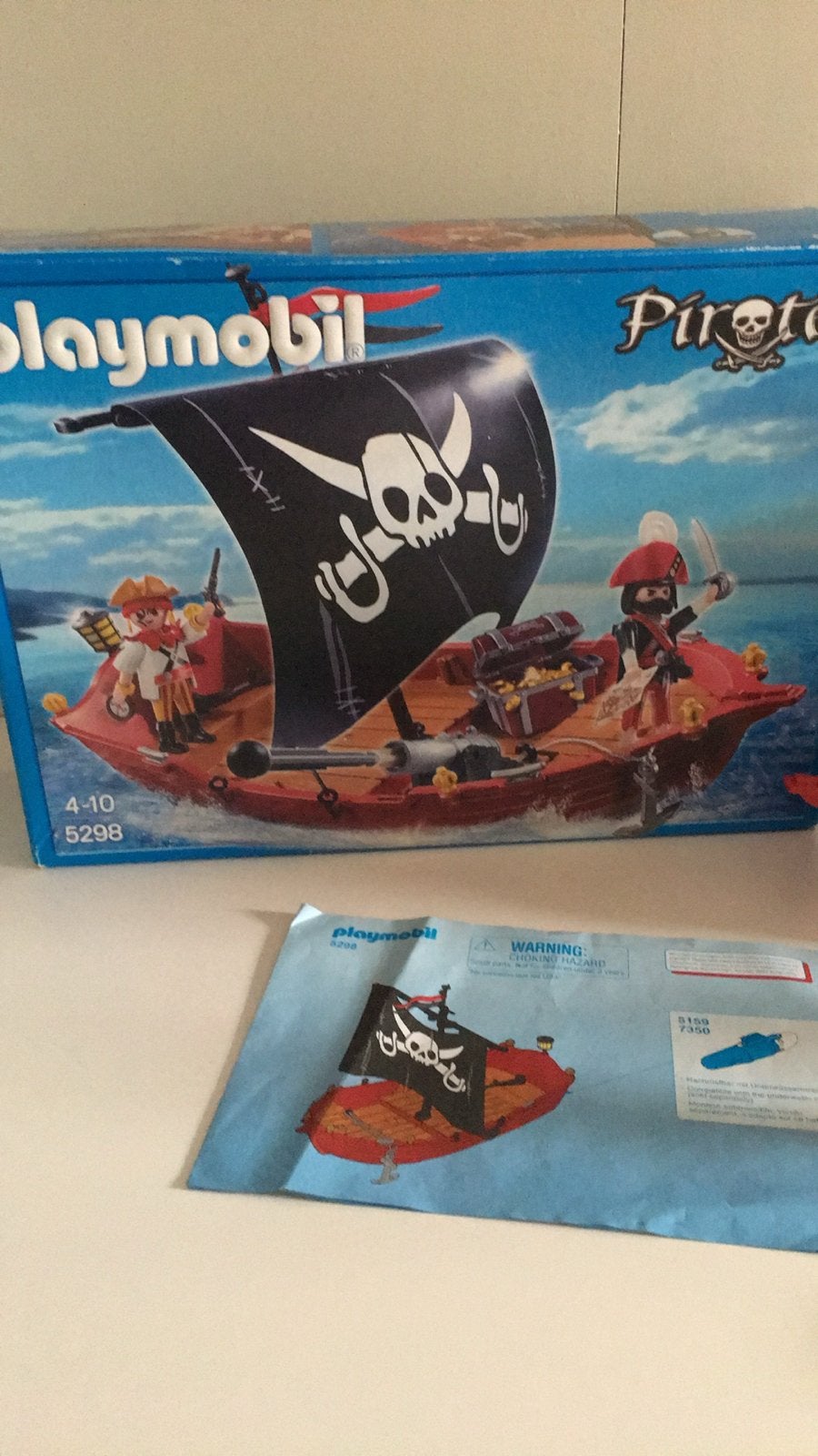 Playmobil Piratenschip 5298 met doos en instructies, Pirates, Gebruikt, Complete set, Ophalen of Verzenden