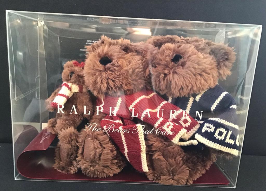 Zeldzame Ralph Lauren 'The Bears That Care' set met doos, Verzamelen, Beren en Cherished Teddies, Ophalen of Verzenden, Zo goed als nieuw