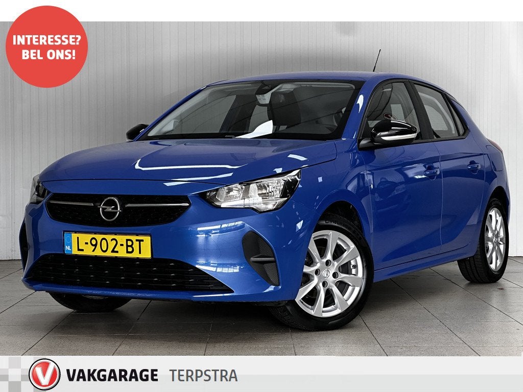 Opel Corsa 1.2 Edition/ 16'' LMV/ Lane-Assist/ Airco/ APPLE, Voorwielaandrijving, Stof, 1199 cc, Blauw