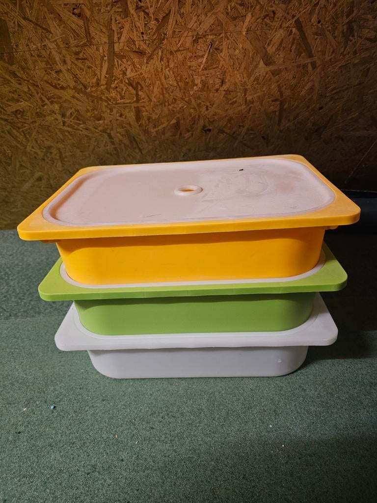 Set van 3 trofast opberg bakken, Ophalen of Verzenden, Gebruikt