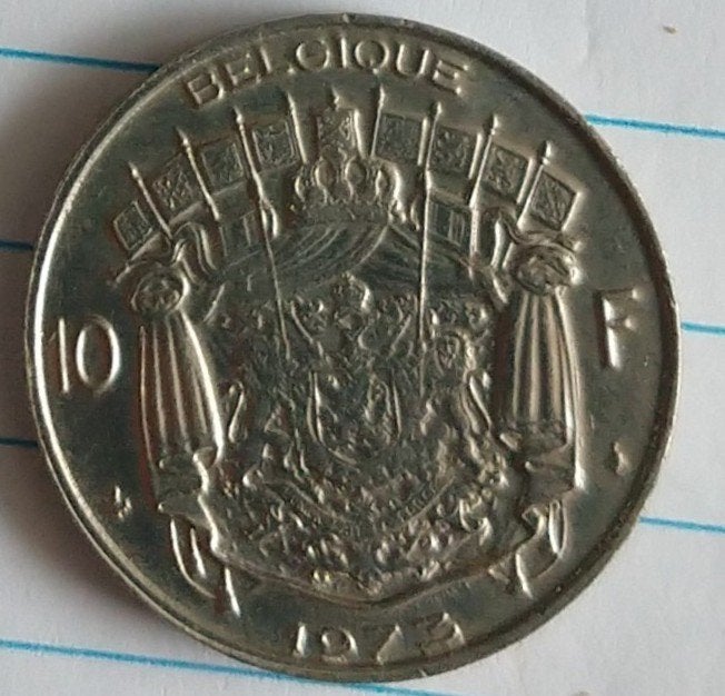 belgische 10 franc 1973 munt, volgnr 32.3, Ophalen of Verzenden, Losse munt