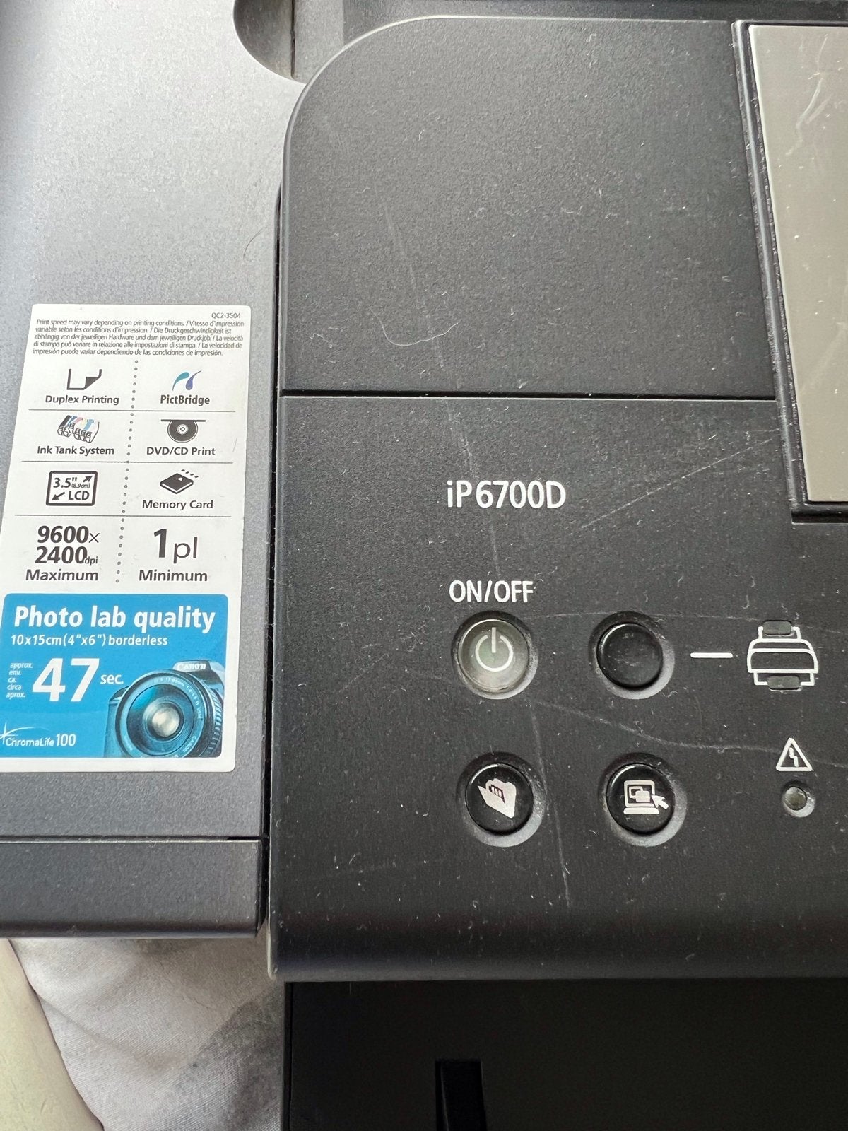 Canon Pixma iP6700D Fotoprinter - Hoge Kwaliteit Prints, Computers en Software, Printers, Ophalen, Gebruikt, Fotoprinter, PictBridge