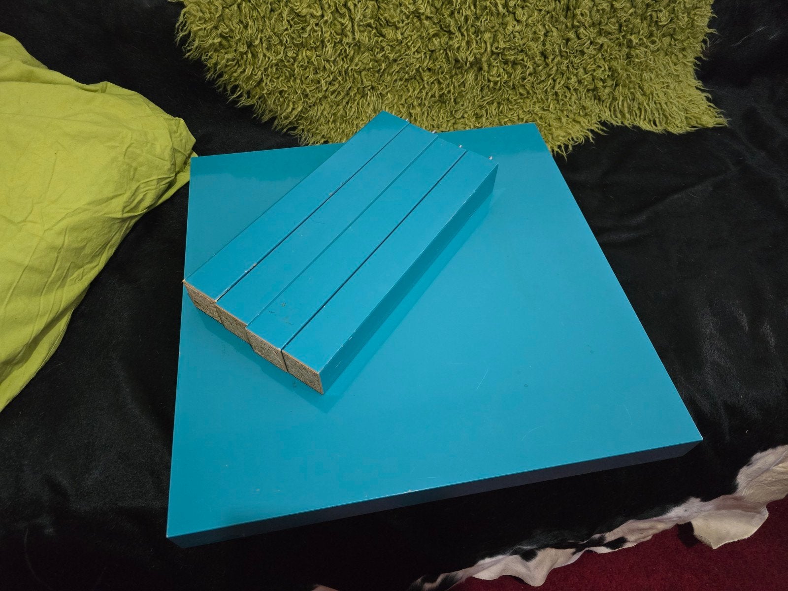 ikea Lack tafeltje turquoise limited editie, Ophalen, Vierkant, 45 tot 60 cm