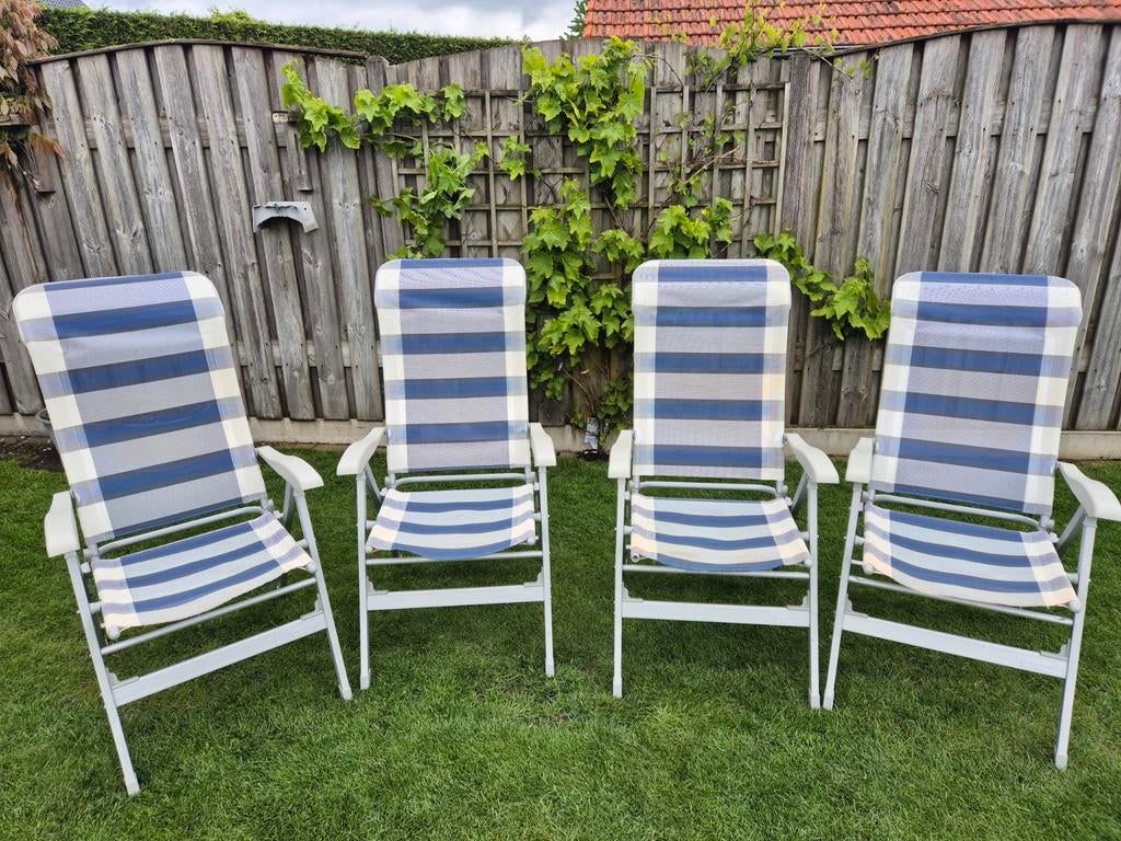 4 degelijke Redwood Outdoor campingstoelen, Ophalen, Gebruikt, Campingstoel