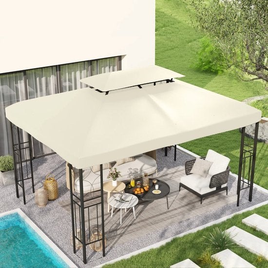Gazebo - Tuin Dak - Reservedak - 2 Niveaus - Pergola Awning, Corvance B.V., Verzenden, Nieuw, Corvancebol@gmail.com