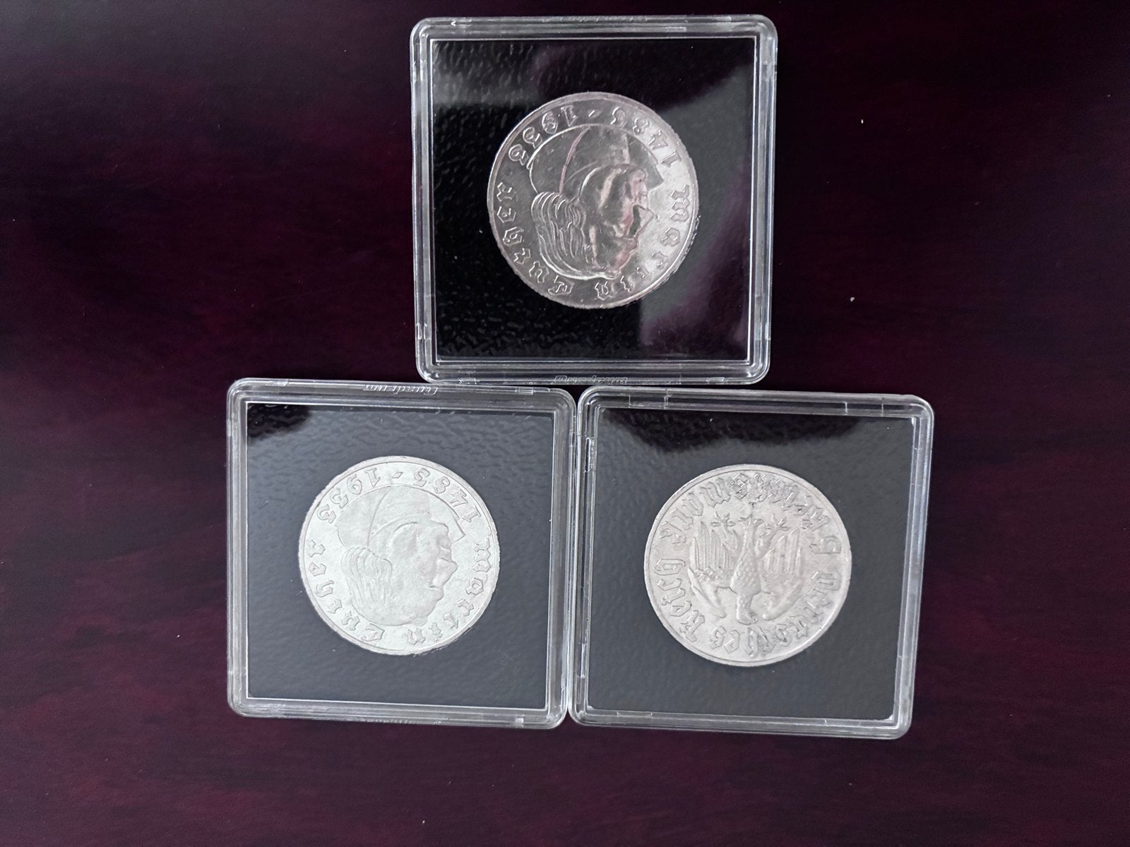 3x 5 Reichsmark Martin Luther Zilveren Munten, Ophalen of Verzenden, Duitsland, Setje, Zilver