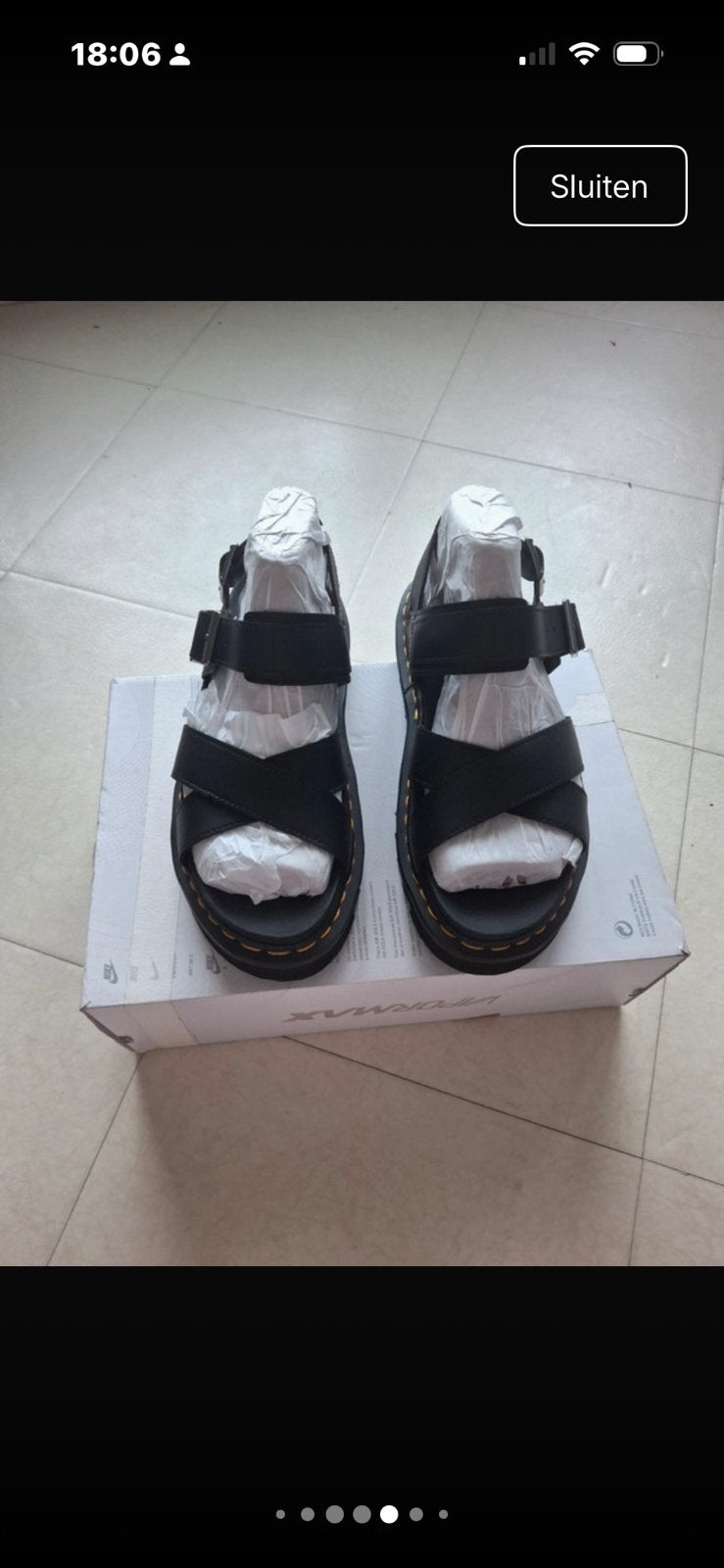 Dr Martens Voss 2 mt 40, Zwart, Nieuw, Sandalen of Muiltjes, Ophalen of Verzenden
