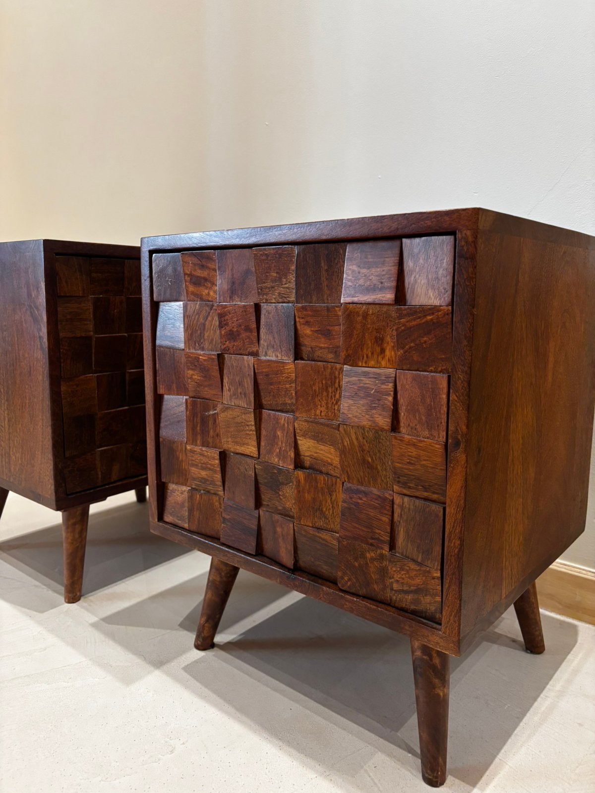 Vintage night stands - brutalist style, Ophalen, 25 tot 50 cm, 50 tot 100 cm