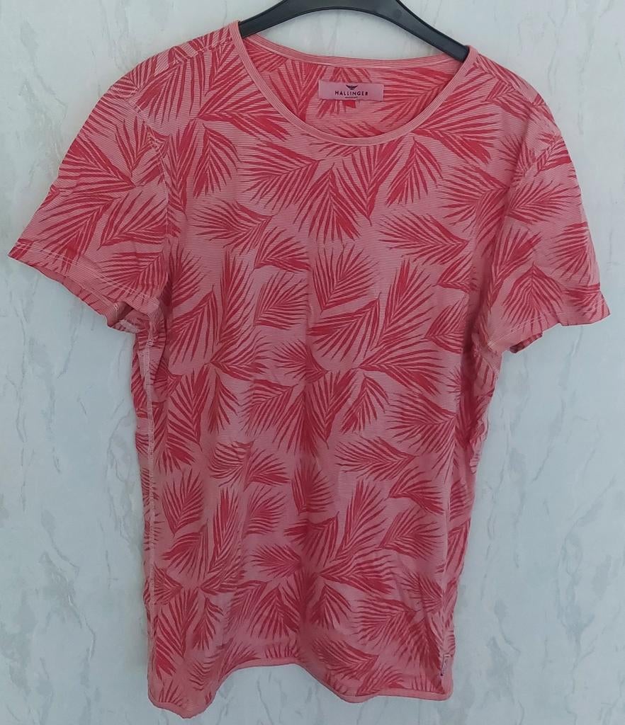 HALLINGER T-shirt met palmbladprint - Maat L, Maat 52/54 (L), HALLINGER, Ophalen of Verzenden, Roze