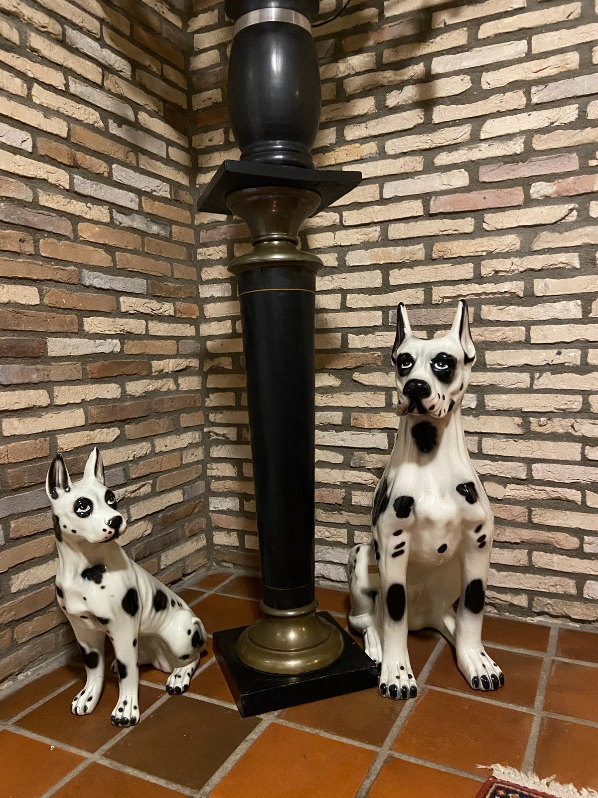Set van 2 Italiaanse keramiek Deense Doggen - Regency stijl, Antiek en Kunst, Ophalen of Verzenden