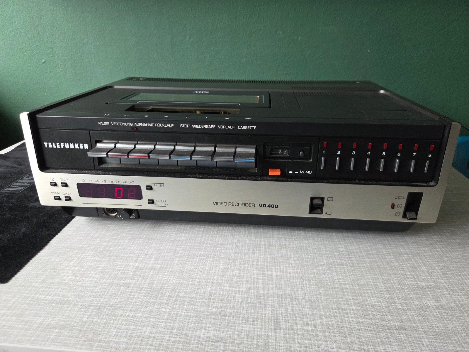 Vintage Telefunken VR 400 VHS Videorecorder (Top-loader, ca., Ophalen, Gebruikt, VHS-speler of -recorder