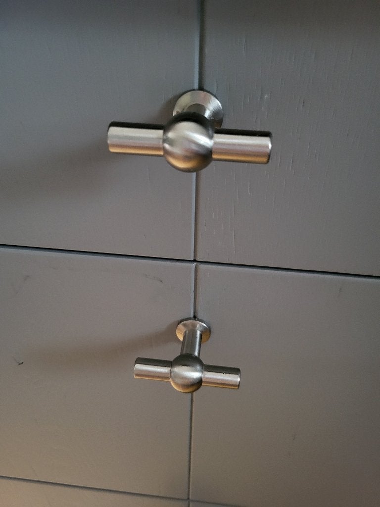 Knopjes voor (keuken) kastjes. RVS 20 stuks, Zo goed als nieuw, Minder dan 25 cm, Minder dan 100 cm, Zilver