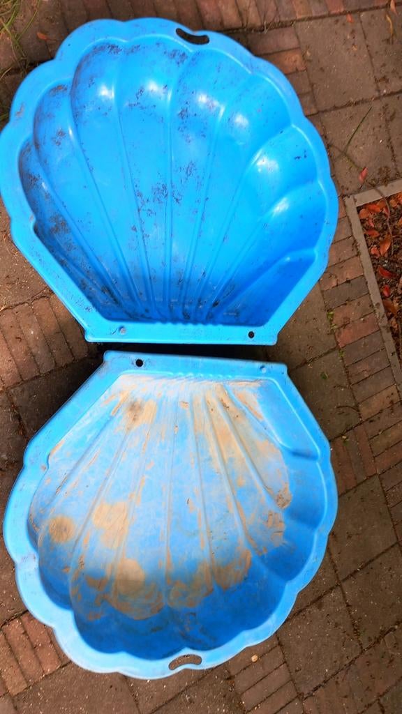 Blauwe schelp zandbak/zwembad voor kinderen, Ophalen, Gebruikt