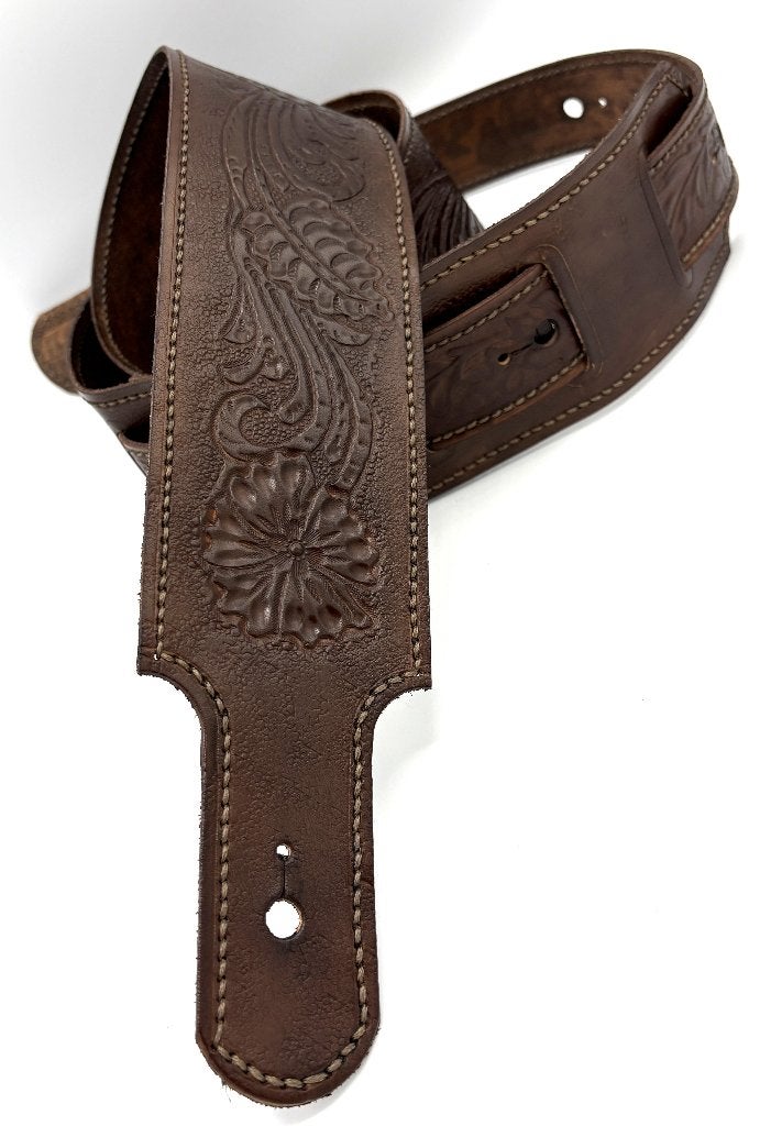 Gitaarband GB011 leder Tuigleer guitarstrap, Verzenden, Nieuw, Akoestische gitaar