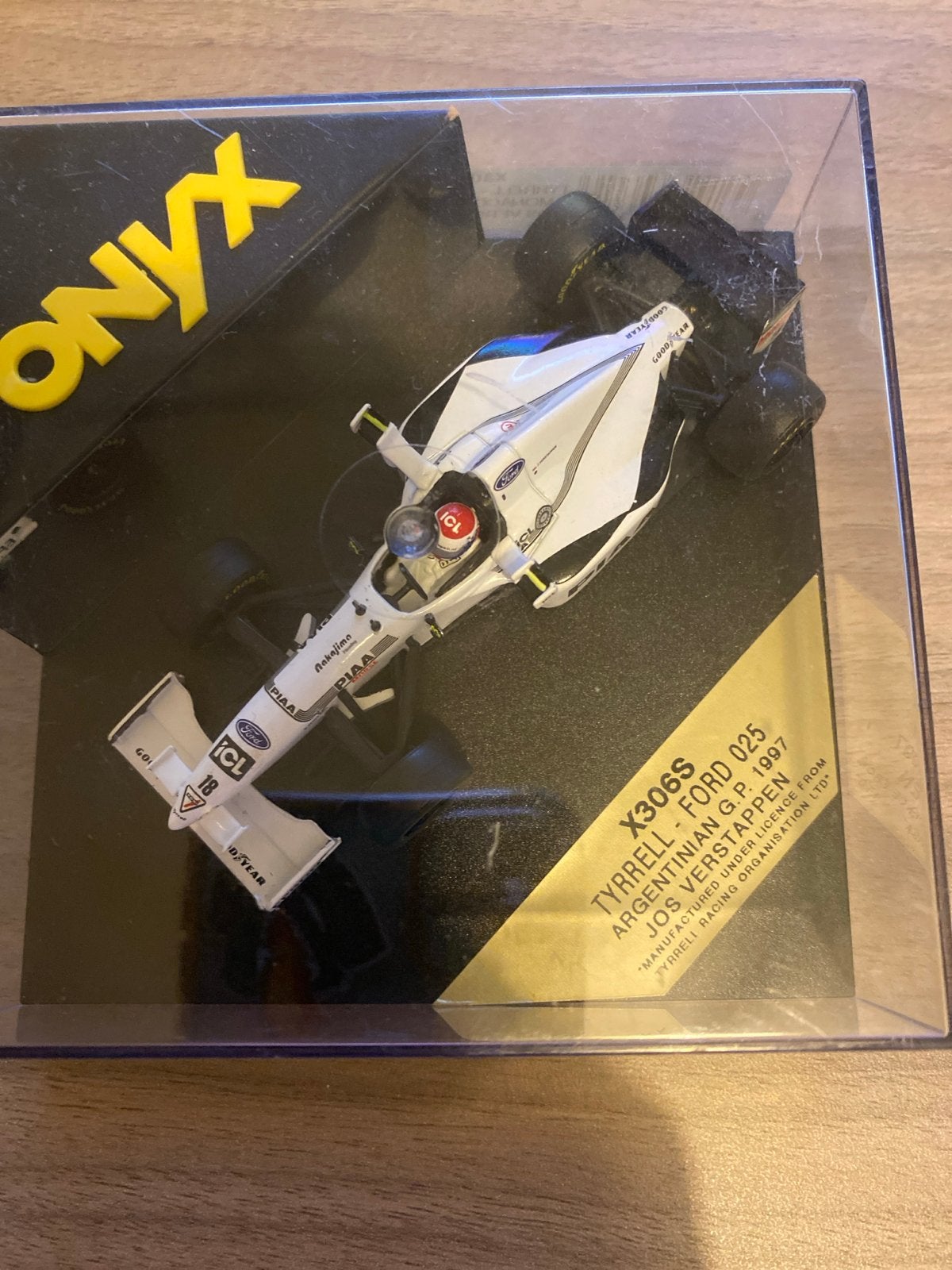 Onyx Tyrrell Ford 025 Jos Verstappen 1997 F1 schaalmodel, Verzenden, Zo goed als nieuw, Auto